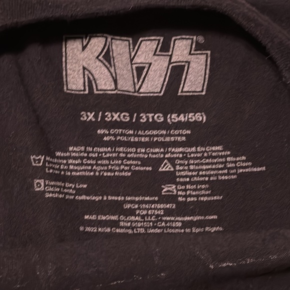 KISS 💋 T-shirt: vintage black band shirt. Used/good quality. World tour 77 👀🎸 - Picture 4 of 4